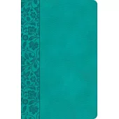 CSB Large Print Personal Size Reference Bible, Teal Leathertouch, Indexed
