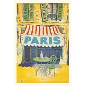 Vintage Journal Outdoor Cafe, Paris, France