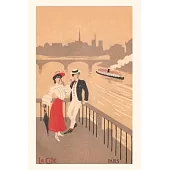 Vintage Journal Couple on the Seine, Graphics