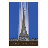 Vintage Journal Vertically Lit Eiffel Tower