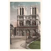 Vintage Journal Facade of Notre Dame Cathedral