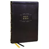 Kjv, Center-Column Reference Bible with Apocrypha, Leathersoft, Black, 72,000 Cross-References, Red Letter, Thumb Indexed, Comfort Print: King James V