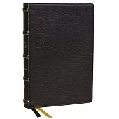 Kjv, Center-Column Reference Bible with Apocrypha Genuine Leather, Black, 72,000 Cross-References, Red Letter, Thumb Indexed, Comfort Print: King Jame