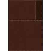 Niv, Thinline Reference Bible, Large Print, Leathersoft, Brown, Red Letter, Thumb Indexed, Comfort Print