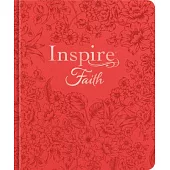 Inspire Faith Bible Nlt, Filament Enabled Edition (Hardcover Leatherlike, Coral Blooms): The Bible for Coloring & Creative Journaling