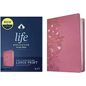 KJV Life Application Study Bible, Third Edition, Large Print (Red Letter, Leatherlike, Peony Pink)