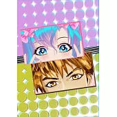 Manga Eyes Paperback Journal: Dotted Notebook: Notebook with Pocket