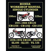 Honda Workshop Manual Single Cylinder 1971-1984 Cb125, Cb125s, Cb125j, Cd125s & 1970-1976 Cb100, Cl100, Sl100, Sl125 &Tl125
