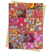 Floral Patchwork Quilt Greeting Card Pack: Pack of 6