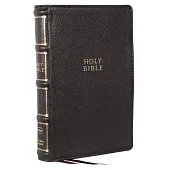 Nkjv, Compact Center-Column Reference Bible, Genuine Leather, Black, Red Letter, Comfort Print