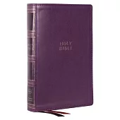 Kjv, Compact Center-Column Reference Bible, Leathersoft, Purple, Red Letter, Thumb Indexed, Comfort Print