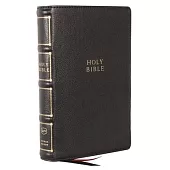 Kjv, Compact Center-Column Reference Bible, Genuine Leather, Black, Red Letter, Thumb Indexed, Comfort Print