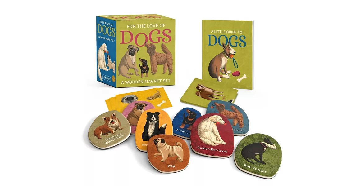 For the Love of Dogs: A Wooden Magnet Set | 拾書所