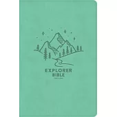 CSB Explorer Bible for Kids, Light Teal Mountains Leathertouch: Placing God’s Word in the Middle of God’s World