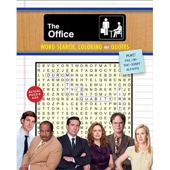 The Office Word Search, Coloring & Quotes: Plus Fill-In-The-Script Activity