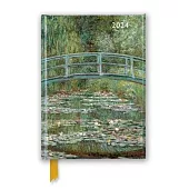 Claude Monet: Bridge Over a Pond of Waterlilies 2024 Luxury Diary - Page to View with Notes