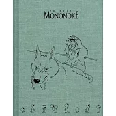 魔法公主：燙印布面空白筆記本/素描本 Princess Mononoke Sketchbook
