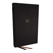 Nkjv, Single-Column Reference Bible, Verse-By-Verse, Bonded Leather, Black, Red Letter, Thumb Indexed, Comfort Print