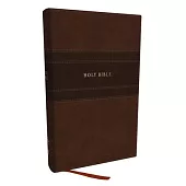 NKJV Holy Bible, Personal Size Large Print Reference Bible, Brown, Leathersoft, 43,000 Cross References, Red Letter, Comfort Print: New King James Ver