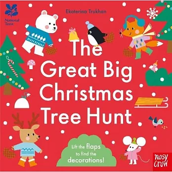 硬頁翻翻書：聖誕樹驚喜（英國National Trust選書）The Great Big Christmas Tree Hunt