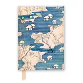 Japanese Woodblock: Cottages with Rivers & Cherry Blossoms (Foiled Journal)
