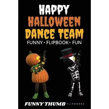 Happy Halloween Dance Team Funny Flipbook: Jack-o-lantern and Skeleton Dancing Animation Flipbook