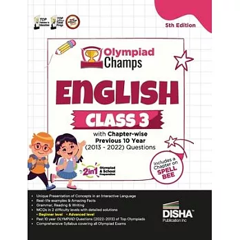 Olympiad Champs English Class 3 with Chapter-wise Previous 10 Year (2013 - 2022) Questions 5th Edition Complete Prep Guide with Theory, PYQs, Past & P