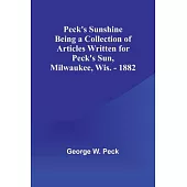 Peck’s Sunshine Being a Collection of Articles Written for Peck’s Sun, Milwaukee, Wis. - 1882