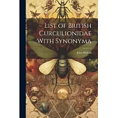 List of British Curculionidae With Synonyma