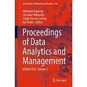 Proceedings of Data Analytics and Management: Icdam 2023, Volume 2