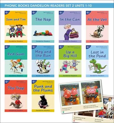 Phonic Books Dandelion Readers Set 2 Units 1-10 Sam and Tim (Alphabet Code Blending 4 and 5 Sound Words): Decodable Books for Beginner Readers Alphabe