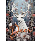 Deer Coloring Book for Adults: Grayscale Deer Coloring Book Fall Autumn Forest Animals Coloring Book for Adults Grayscale Zentangle Deer A4
