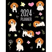 Beagle Planner 2024: Cute Daily Organizer (12 Months) Pretty Scheduler With Friendly Pooch