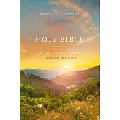 KJV Large Print Outreach New Testament Bible, Scenic Softcover, Comfort Print