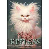 Fluffy Kittens Coloring Book for Adults: Cute Cats Coloring Book for Adults Kitten Coloring Book Grayscale A4 60P