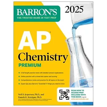 AP Chemistry Premium 2025: 6 Practice Tests + Comprehensive Review + Online Practice