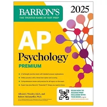 AP Psychology Premium, 2025: 6 Practice Tests + Comprehensive Review + Online Practice
