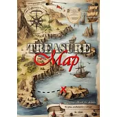 Treasure Maps Coloring Book for Adults: Fantasy Landscapes Coloring Book for Adults Grayscale Maps Coloring Book ..Islands, Castles, Oceans, Dragons,