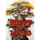 Best of Mixed Coloring Book for Adults: Mixed Coloring Book for Adults Grayscale Best of Jars, Swords, zentangle Landscapes, Alien worlds, Cactus, Cam