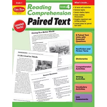 Reading Comprehension: Paired Text, Grade 4 Teacher Resource
