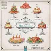 Bodleian Libraries: Mrs Beeton’s Classic Dishes Wall Calendar 2025 (Art Calendar)
