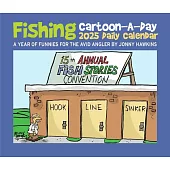 Fishing Cartoon-A-Day by Jonny Hawkins 2025 6.2 X 5.4 Box Calendar