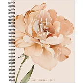 Perfect Peony Academic July 2024 - June 2025 8.5 X 11 Softcover Planner