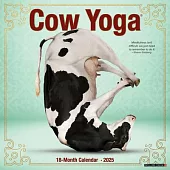 Cow Yoga 2025 12 X 12 Wall Calendar