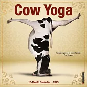 Cow Yoga 2025 7 X 7 Mini Wall Calendar