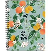 Botanical Fruit Academic July 2024 - June 2025 6.5 X 8.5 Softcover Planner