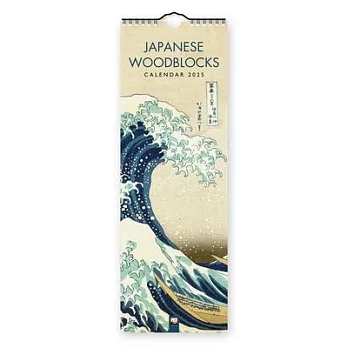 Japanese Woodblocks Slim Calendar 2025 (Art Calendar)