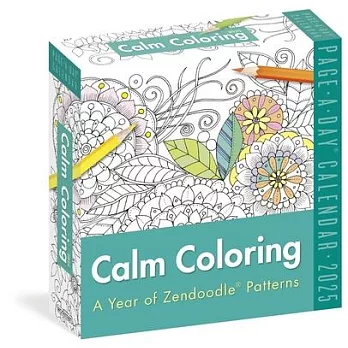 Calm Coloring Page-A-Day Calendar 2025: A Year of Zendoodle(r) Patterns