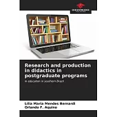 Research and production in didactics in postgraduate programs