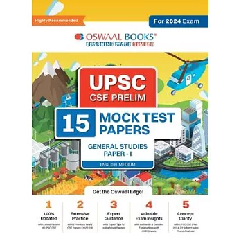 Oswaal UPSC CSE Prelims 15 Mock Test Papers General Studies Paper-1 For 2024 Exam